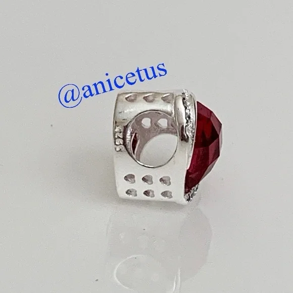 NWOT S925 Sterling Silver January Birthstone CZ Charm - Picture 5 of 7